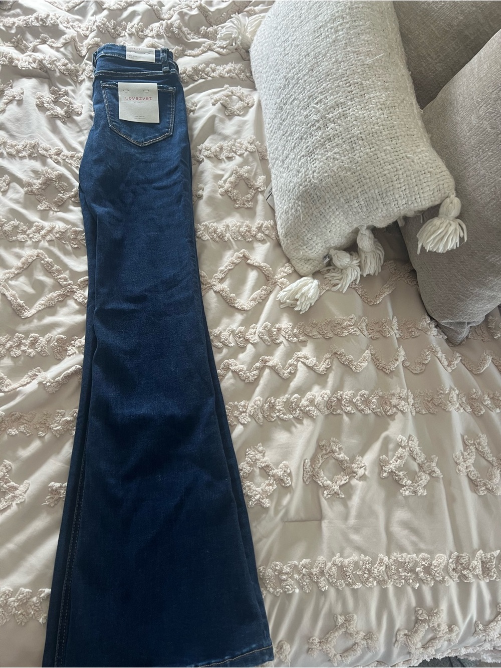 Loveret Deep Indigo Flare Jeans - Wide Leg